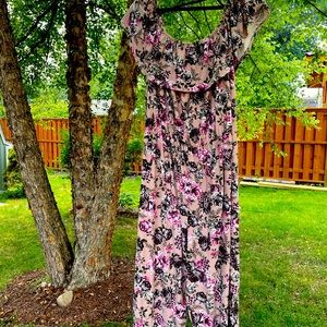 Floral Off the shoulder jumpsuit ✨ 3X with Pockets